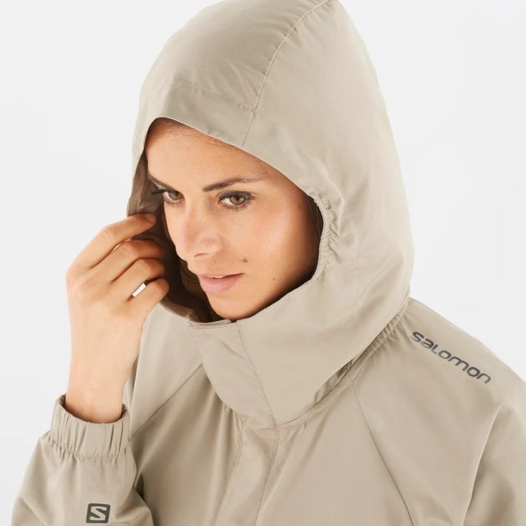 Beige Salomon Outlife Ripstop Half Zip Women's Windbreaker | PH 39254W